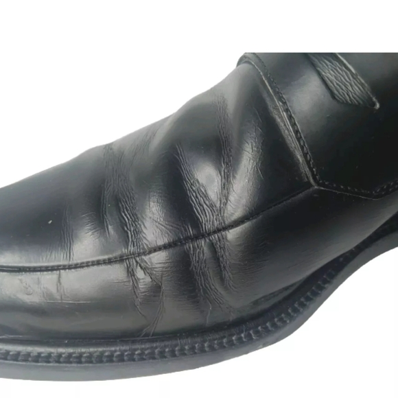 Gucci Men's Shoes Size 8.5 D Penny Loafers Black Leather Vintage - Picture 8 of 16